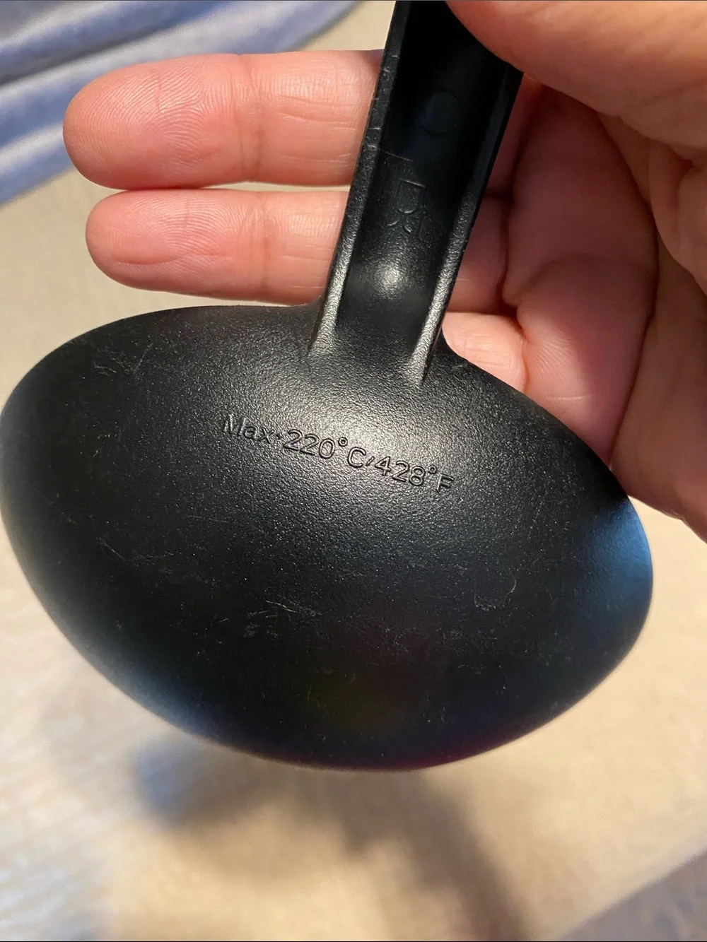 Vintage IKEA soup ladle in black